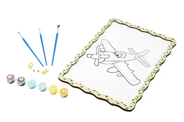 Картина по номерах дерев'яна "Літачок" формат А4 Puz-22953 PuzzleOk купити недорого в Україні, фото 3