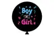 Гендерна повітряна кулька(чорна) з надписом "Boy or Girl" (кольоровий) купити недорого в Україні, фото 49366