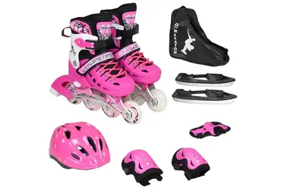 Ролики ковзани 2в1 Ice M (35-38) Pink Maraton купити