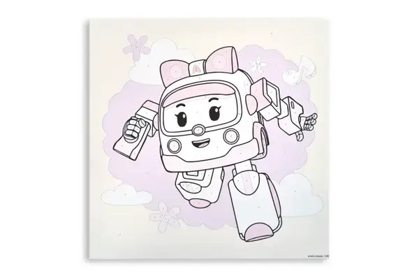 Набір для розпису по номерах 30х30 см QB913-026 "Робокар Полі. Ембер" qbee купити недорого в Україні, фото 2