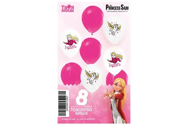 Набір з 8 повітряних кульок 21543 "Tara Duncan" ТМ "Твоя Забава" купити