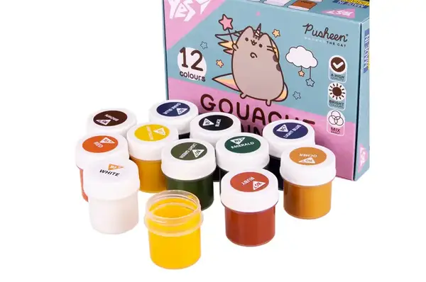 Фарби гуашеві Yes Pusheen 12 кол. 20 мл 230402 купити недорого в Україні, фото 4