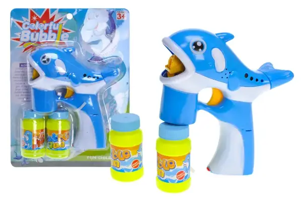 Пістолет з мильними бульбашками "Дельфінчик" на батарейках на блістері 9618-4 р.26*19,5*4см купити
