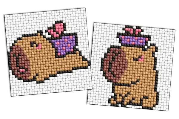 Набір з алмазною мозаїкою 9x9 см AMS1172 "Капібара 10" на самоклеючій основі Ideyka купити