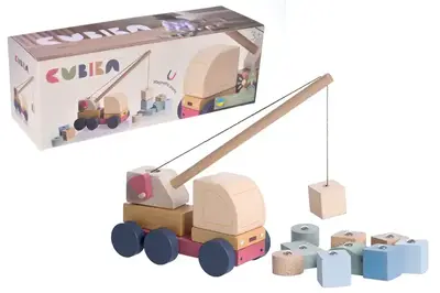 Машинка дерев'яна 15917 "Авто-кран" 2 CUBIKA купити