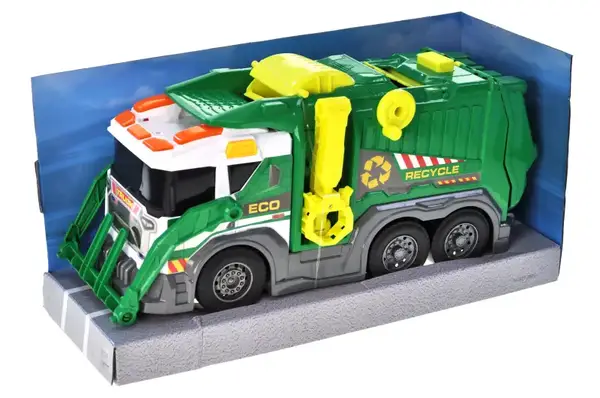 Машина сміттєвоз RJ2819 інерційна, озвучена, зі світлом, в коробці YG Toys купити недорого в Україні, фото 3