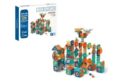 Конструктор-лабіринт "Кулькотрек" 246дет в коробці E024 р.48*37*8см купити