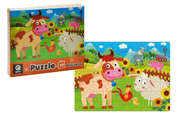 Пазли - 70 елм. - QB400-004 "Мешканці ферми" qbee купити недорого в Україні, фото 3