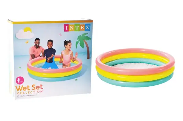 Басейн INTEX "Веселка" (3 секціі, надувне дно, рем. комплект) в коробці 57422 р.147*33см купити