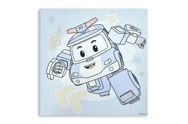 Набір для розпису по номерах 30х30 см QB913-025 "Робокар Полі" qbee купити недорого в Україні, фото 2