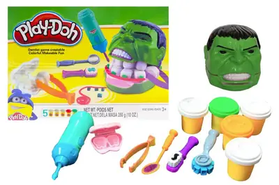 Набір тіста для ліпки "Стоматолог Супергерой" в коробці PD8652 р.17*9,5*25см. купити