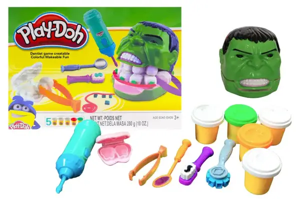 Набір тіста для ліпки "Стоматолог Супергерой" в коробці PD8652 р.17*9,5*25см. купити