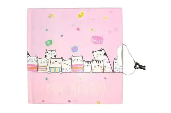 Блокнот дитячий на замочку Котики 135x135mm, 70g, 60 л купити