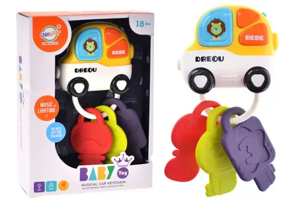 Брязкальце 503-21 з ключками, з музикою, зі світлом, в коробці р.20,7x15x6,3 см YG Toys купити