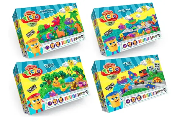 Набір для ліплення з тістом TMD-07-01U,02U,03U,04U "Master Do: 4 ТЕМИ" в коробці DANKO купити