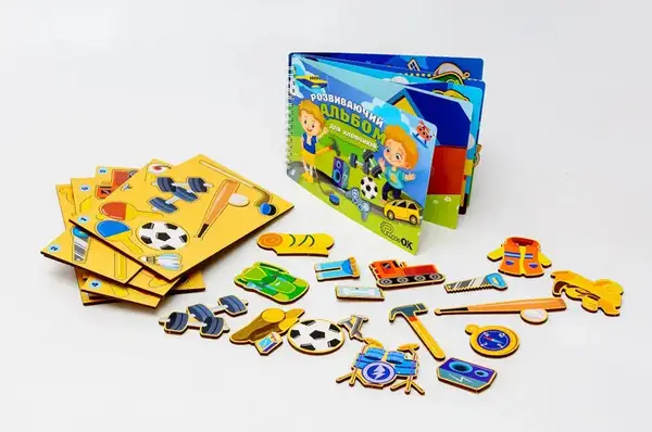 Розвиваючий альбом для хлопчиків Puz-22920 PuzzleOk купити недорого в Україні, фото 3