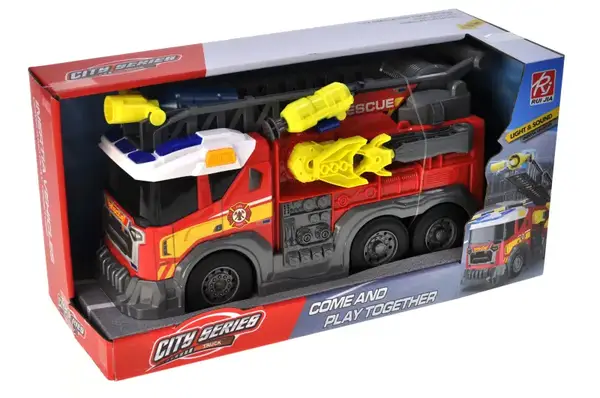 Машина інерційна RJ2820 "Пожежна" озвучена, зі світлом, в коробці YG Toys купити