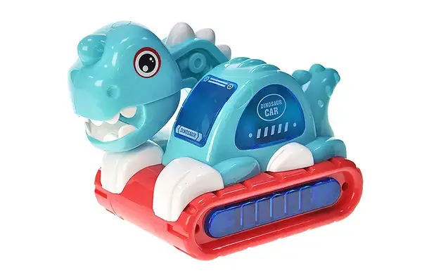 Динозаврик музичний, зі світлом, на батарейках, в коробці ZR151-4 р.15,2*9,5*13,5см купити недорого в Україні, фото 2