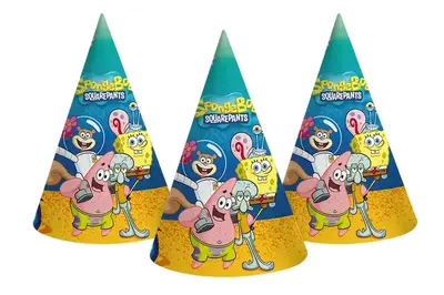 Ковпачки паперові Sponge Bob "Губка Боб і друзі" кольорові ТМ "funmi" (6 шт) купити