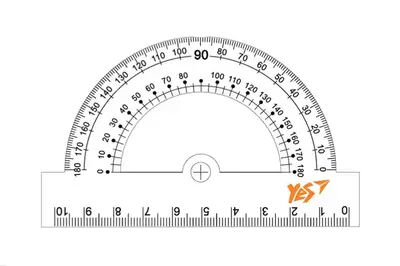 Транспортир YES з лінійкою 10 см 370407 купити