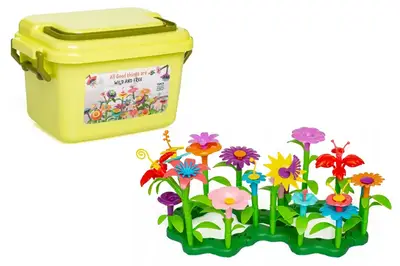 Конструктор 160 "Квітковий сад" в контейнері р.28,5x20x18см YG Toys купити