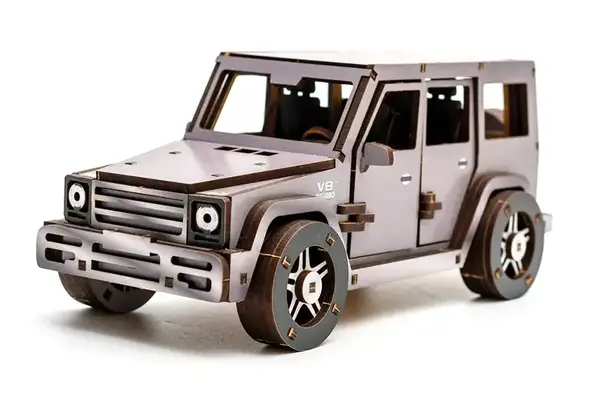 Конструктор Puz-26914 "Gelandewagen" дерев'яний, 109 дет., р.33х16 см PuzzleOK купити недорого в Україні, фото 3