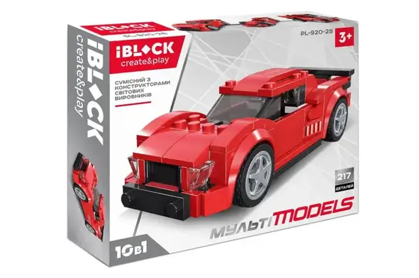 Конструктор IBLOCK, PL-920-28, 10 в 1, 217 деталей, в коробці купити