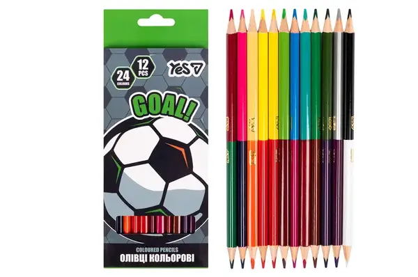 Олівці кольорові 290787 "Football" 12/24 кол. Yes купити