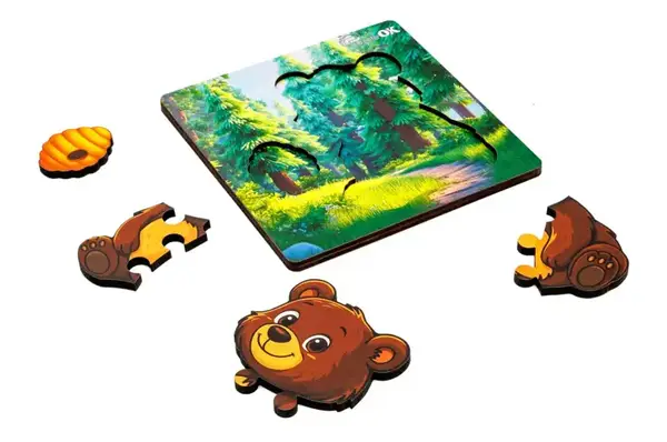Сортер А6 "Лісовий ведмедик" Puz-88754 дерев'яний PuzzleOk купити недорого в Україні, фото 4