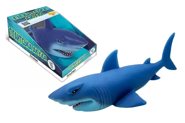 Стретч-іграшка у вигляді тварини 66/CN21-2 ГІГАНТСЬКА АКУЛА (синя) купити