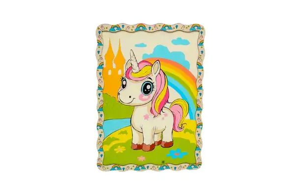 Картина по номерах Puz-22950 "Милий Єдиноріг " дерев'яна, формат А3 PuzzleOk купити недорого в Україні, фото 2