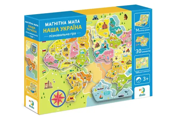 Магнітна гра 200268 "Мапа Наша Україна" DoDo купити