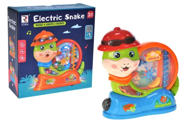 Змія ZR226 на батарейках, їздить, музика, світло, в коробці р.20x7,5x19,5см YG Toys купити