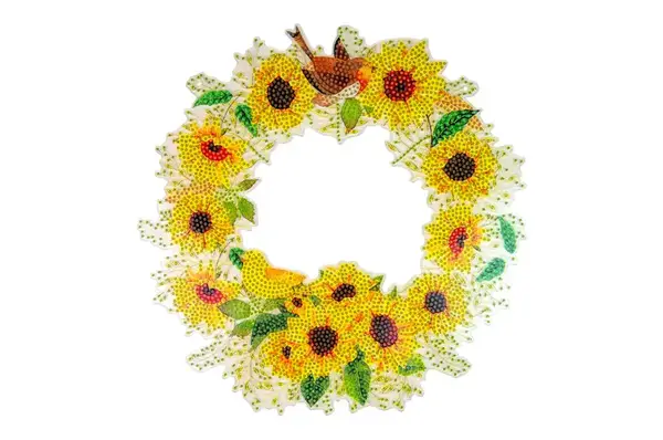 Алмазна мозаїка Віночок із соняшників підвісний р. 30х30 см HHE26387 Strateg купити