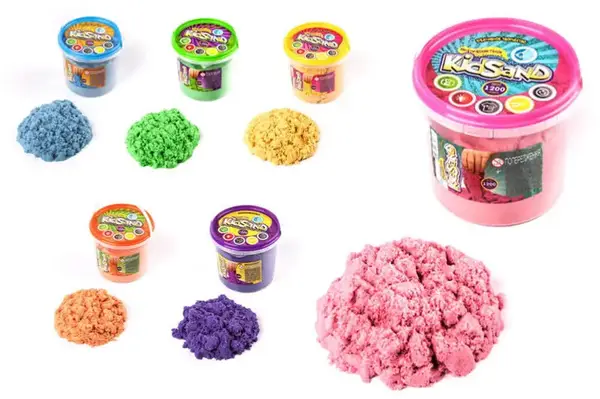 Набір з кінетичним піском KS-01-04 "KidSand" 1200 гр. в відрі DANKO купити