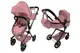 Коляска для ляльки 2в1 ALFA 9707 POWDER PINK з сумкою метал.кор.51x15.5x39.5 см CARRELLO купити недорого в Україні, фото 66420
