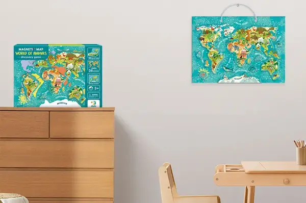 Магнітна гра 200267 "Мапа Світу: Тваринки" DoDo купити недорого в Україні, фото 7