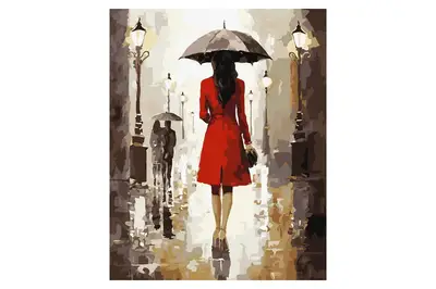 Набір для розпису по номерах "Дощовитий день" KHO8402 40х50см IDEYKA купити