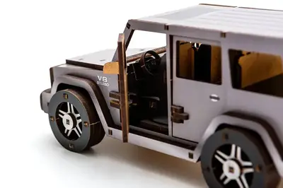 Конструктор Puz-26914 "Gelandewagen" дерев'яний, 109 дет., р.33х16 см PuzzleOK купити