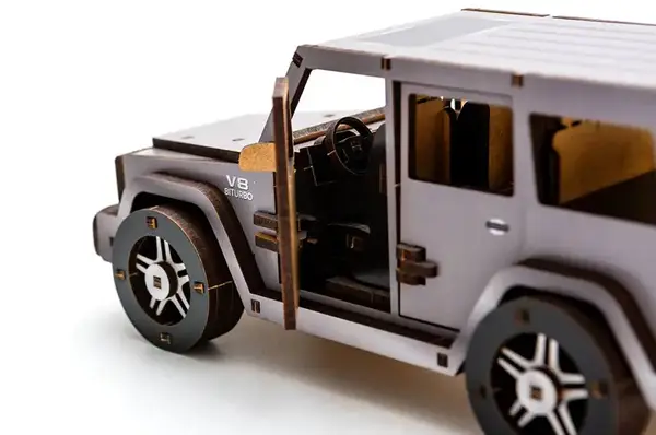 Конструктор Puz-26914 "Gelandewagen" дерев'яний, 109 дет., р.33х16 см PuzzleOK купити недорого в Україні, фото 2